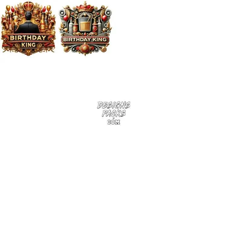 50 Men BIRTHDAY KING Designs Bundle PNG