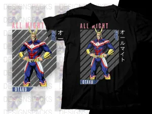 All Might Japan Exclusive Otaku Graphic Png Digital Download