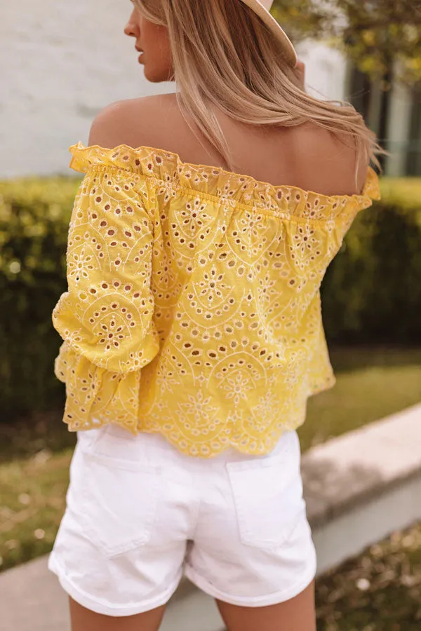 Amalfi Adventure Eyelet Top