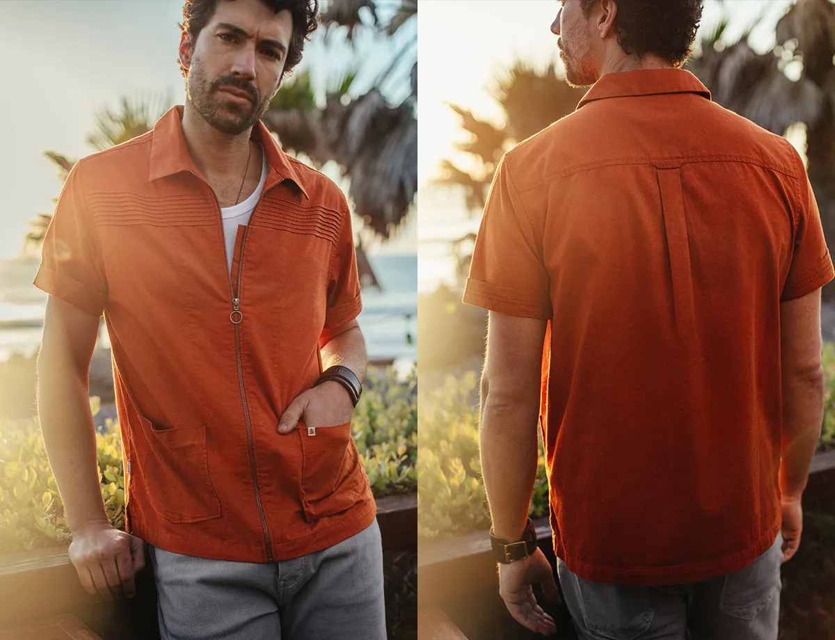 &SONS Cabana Shirt Burnt Orange