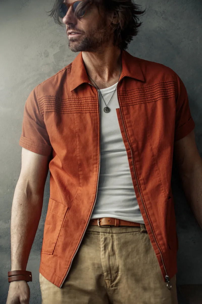 &SONS Cabana Shirt Burnt Orange