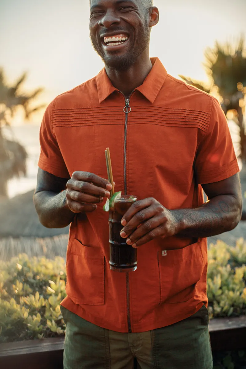 &SONS Cabana Shirt Burnt Orange