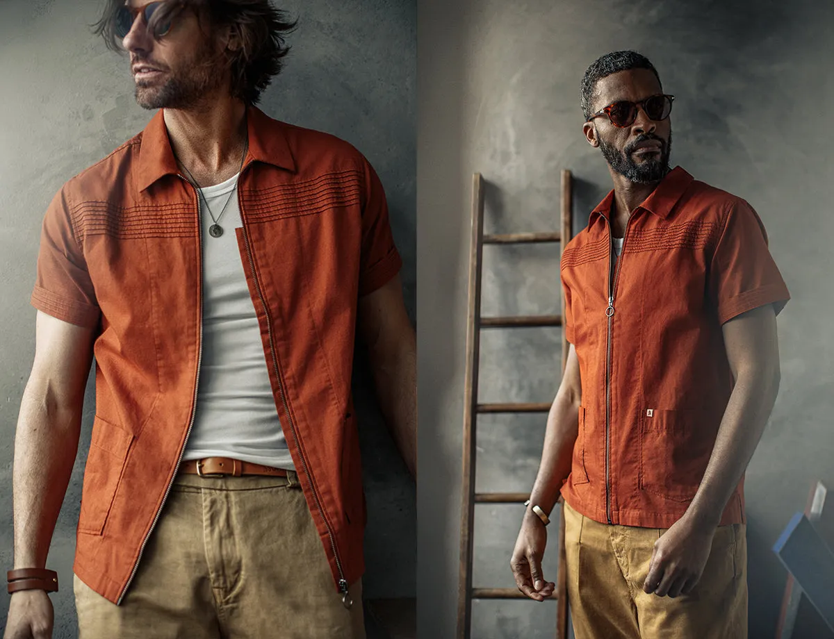 &SONS Cabana Shirt Burnt Orange