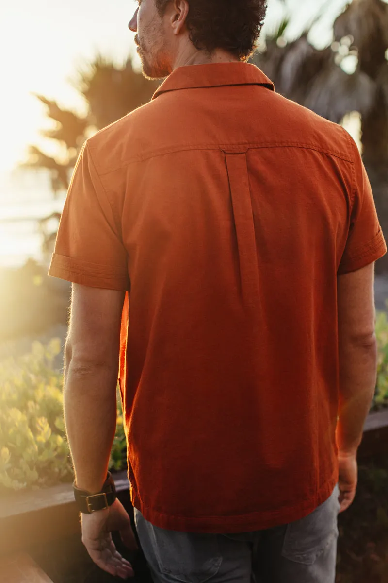 &SONS Cabana Shirt Burnt Orange