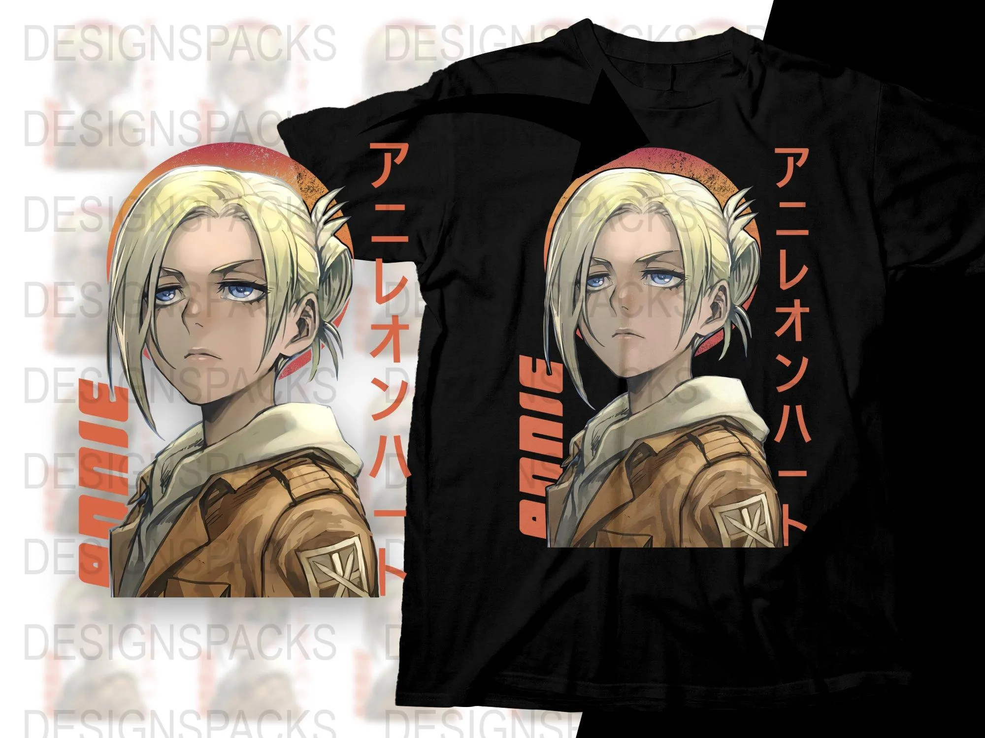 Annie Leonhart Anime Graphic Design Png Digital Download