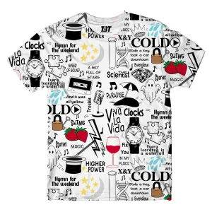 AOP T-shirt - A Sky Full Of Doodles