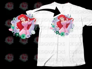 Ariel Little Mermaid Graphic Design Png Digital Download