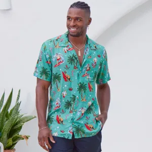 Aussie Christmas Green - Mens Festive Shirt
