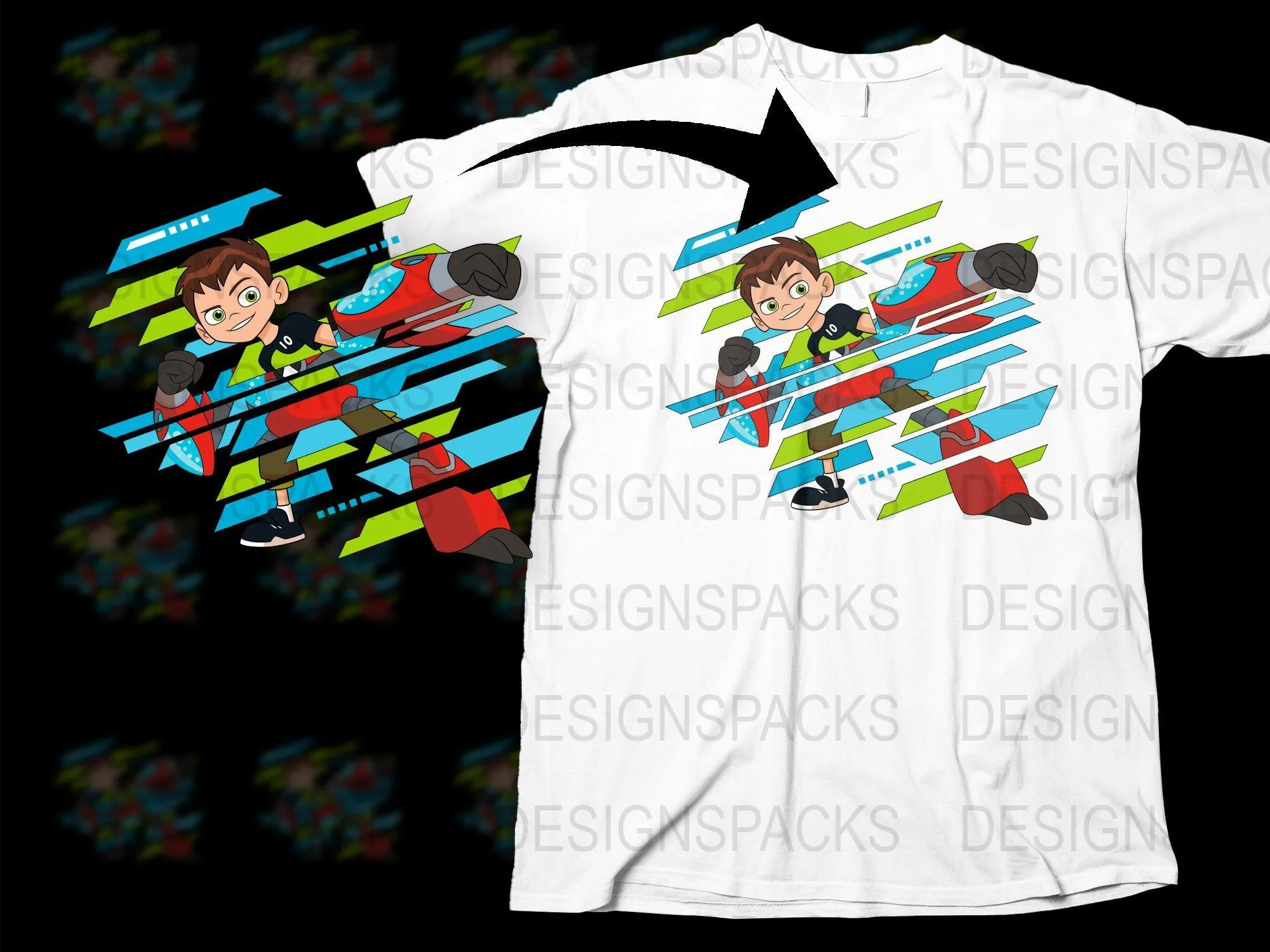 Ben 10 Alien Hero Adventures Graphic Png Digital Download