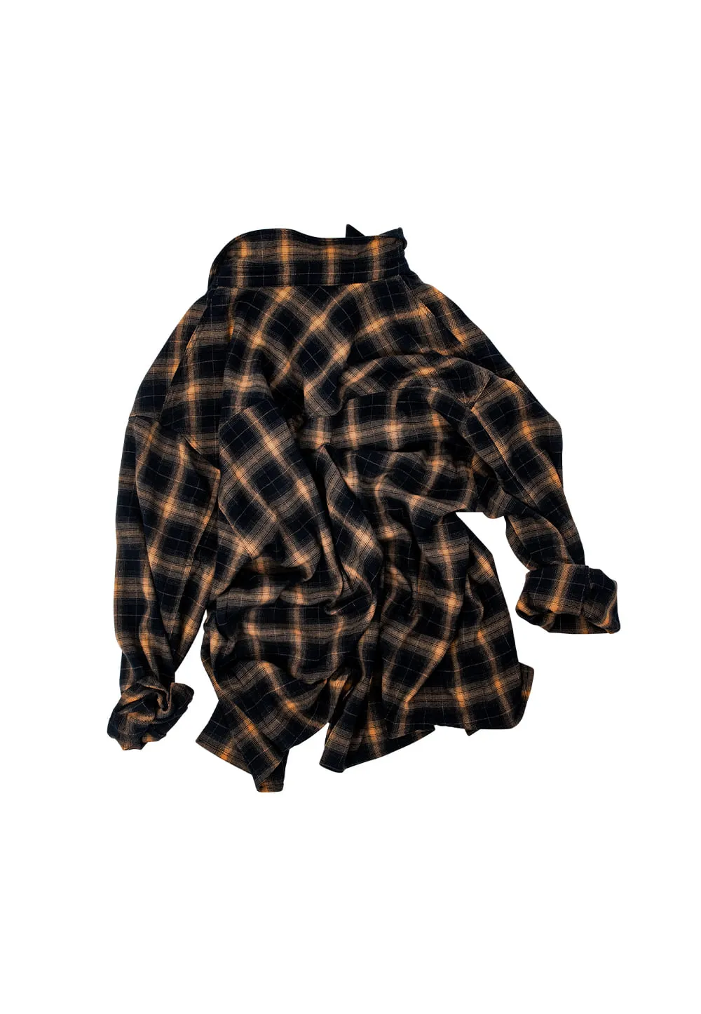 Bergamot loose fit check shirts orange