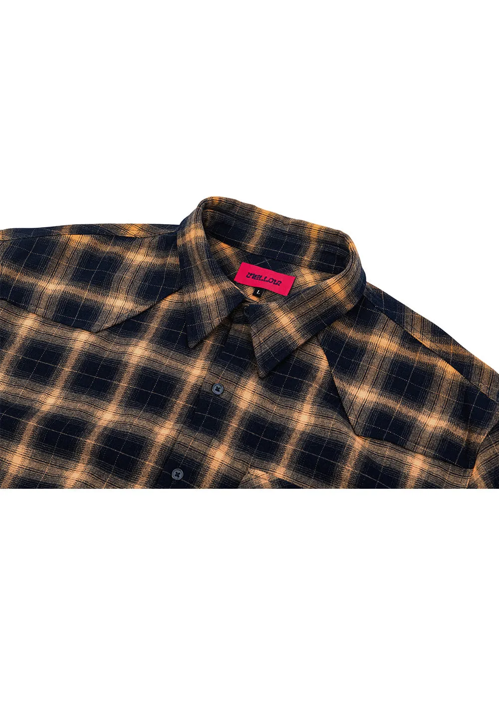 Bergamot loose fit check shirts orange