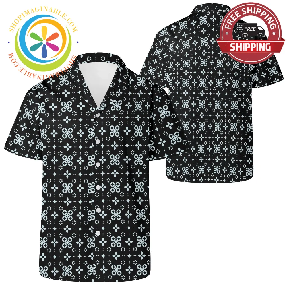 Black Batik Hawaiian Casual Shirt