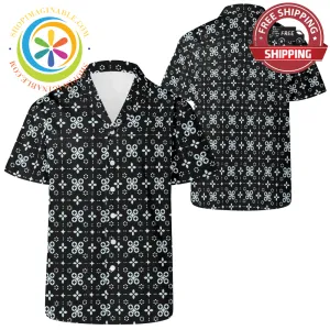Black Batik Hawaiian Casual Shirt