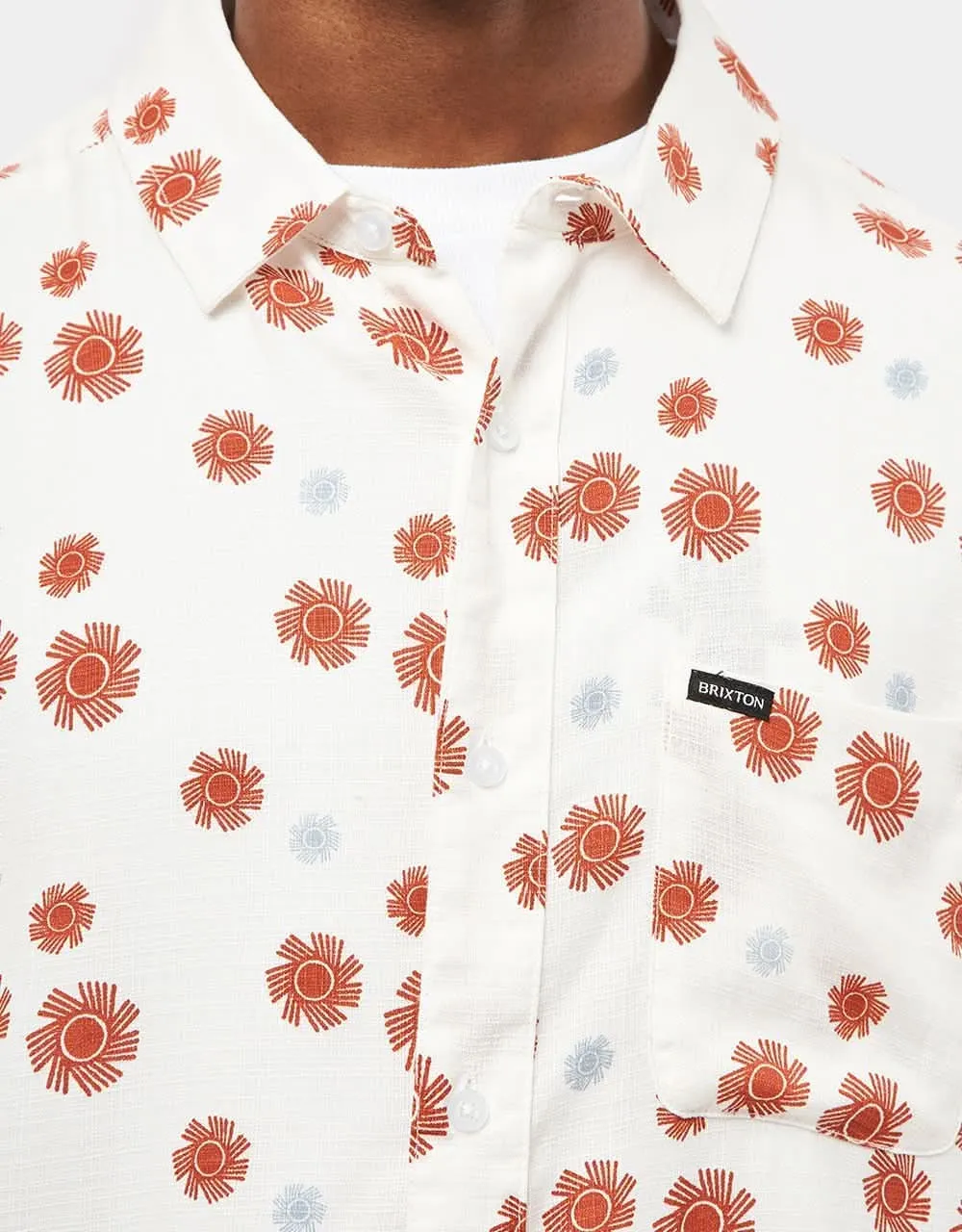 Brixton Charter Slub S/S Woven Shirt - Off White Sol