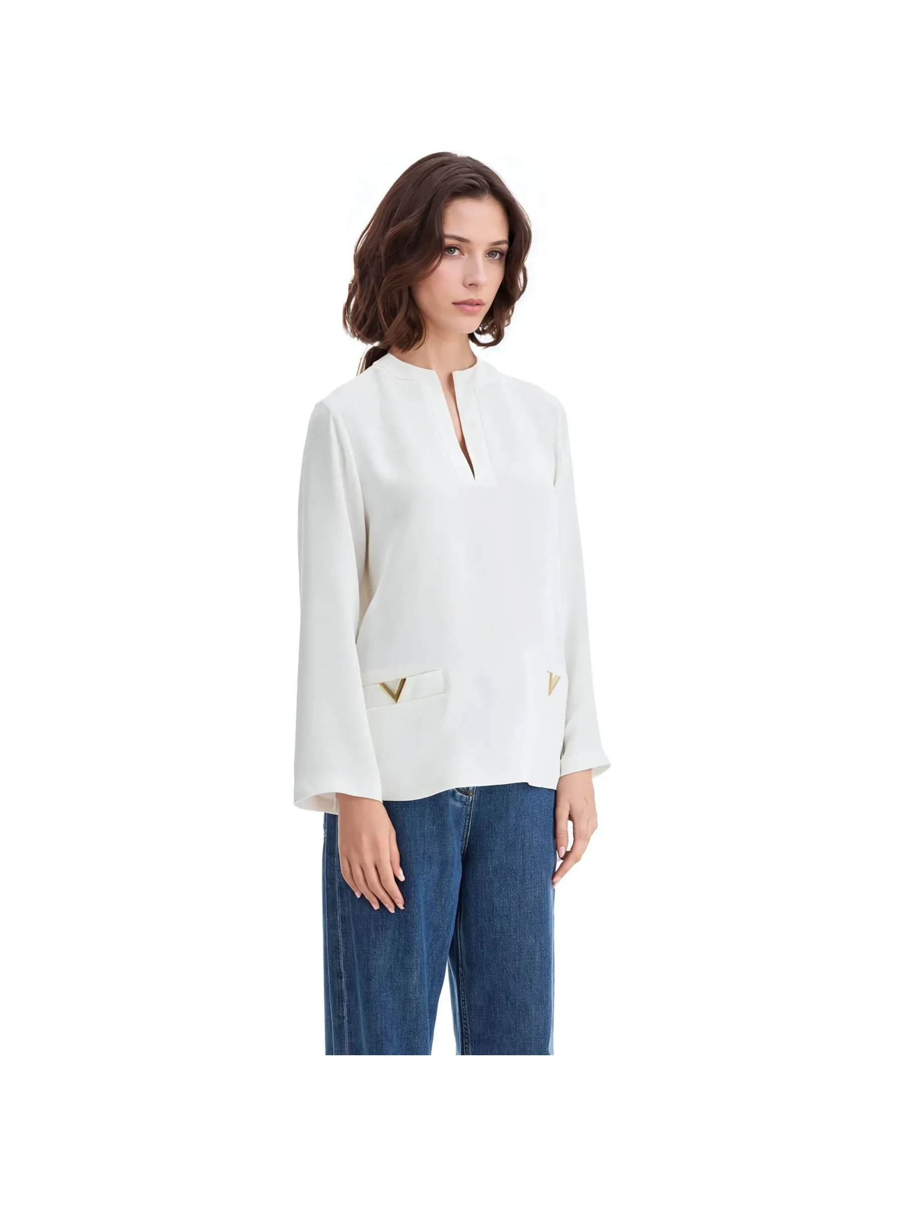 Cady Couture Crepe Blouse
