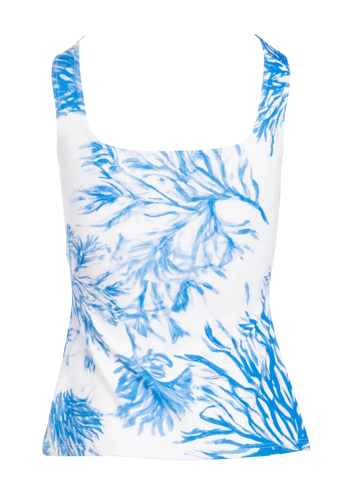 Caterina Stretch Knit Tank Top in Toile de Reef