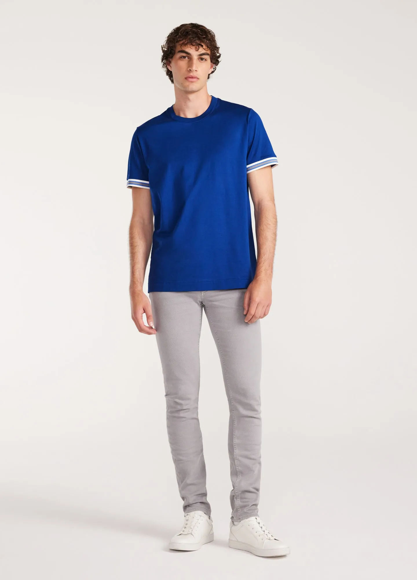 Concealed Trim T-Shirt Cerulean Blue