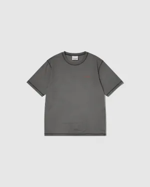 Contrast Stitch SS Tee Warm Grey