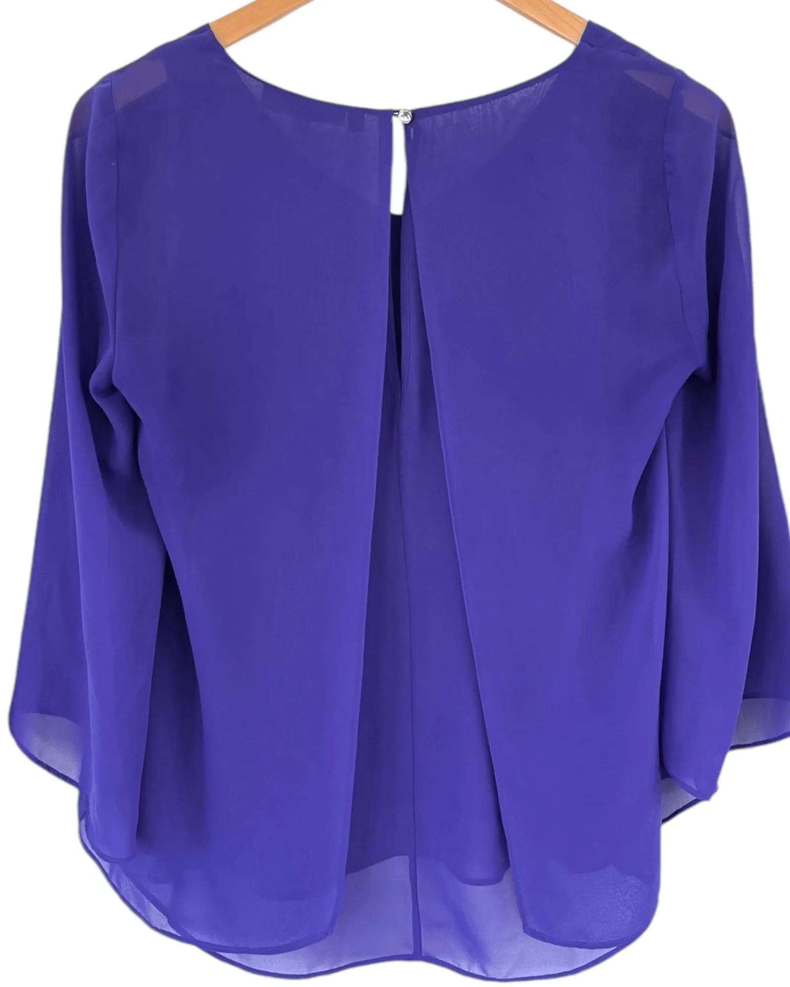 Cool Winter Potion V-Neck Petal Back Chiffon Blouse