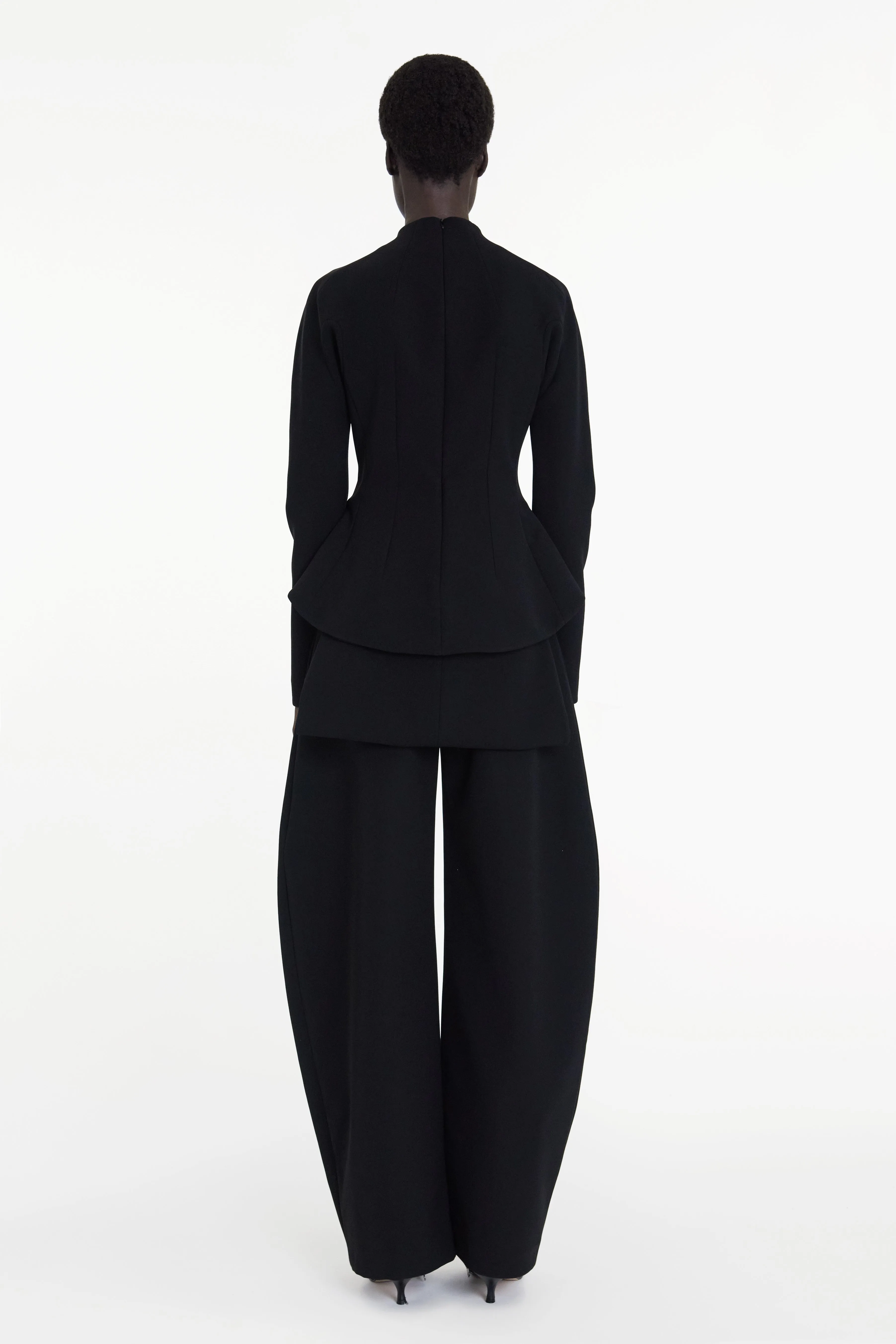 Curved Hem Top Black