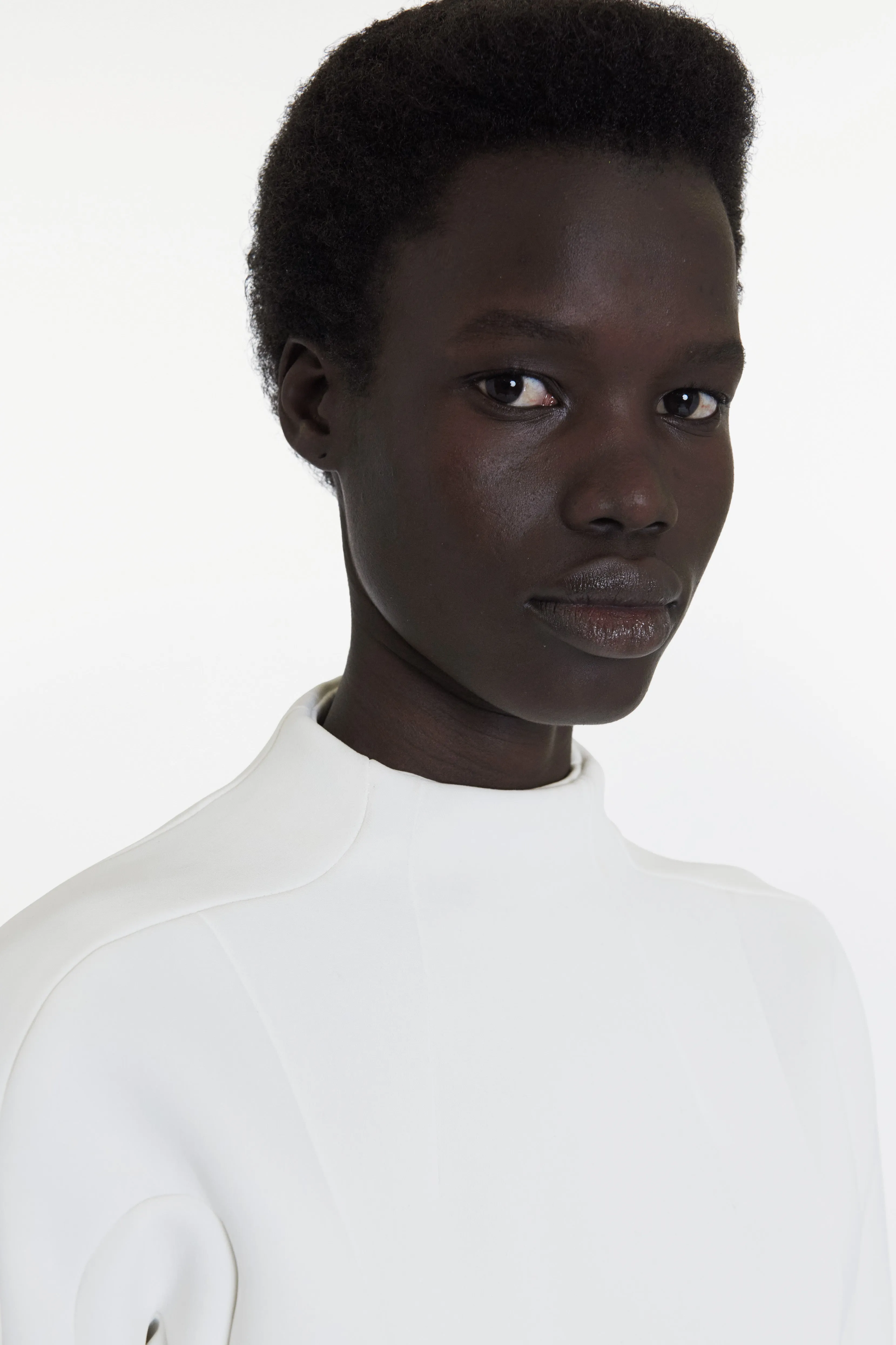 Curved Hem Top White