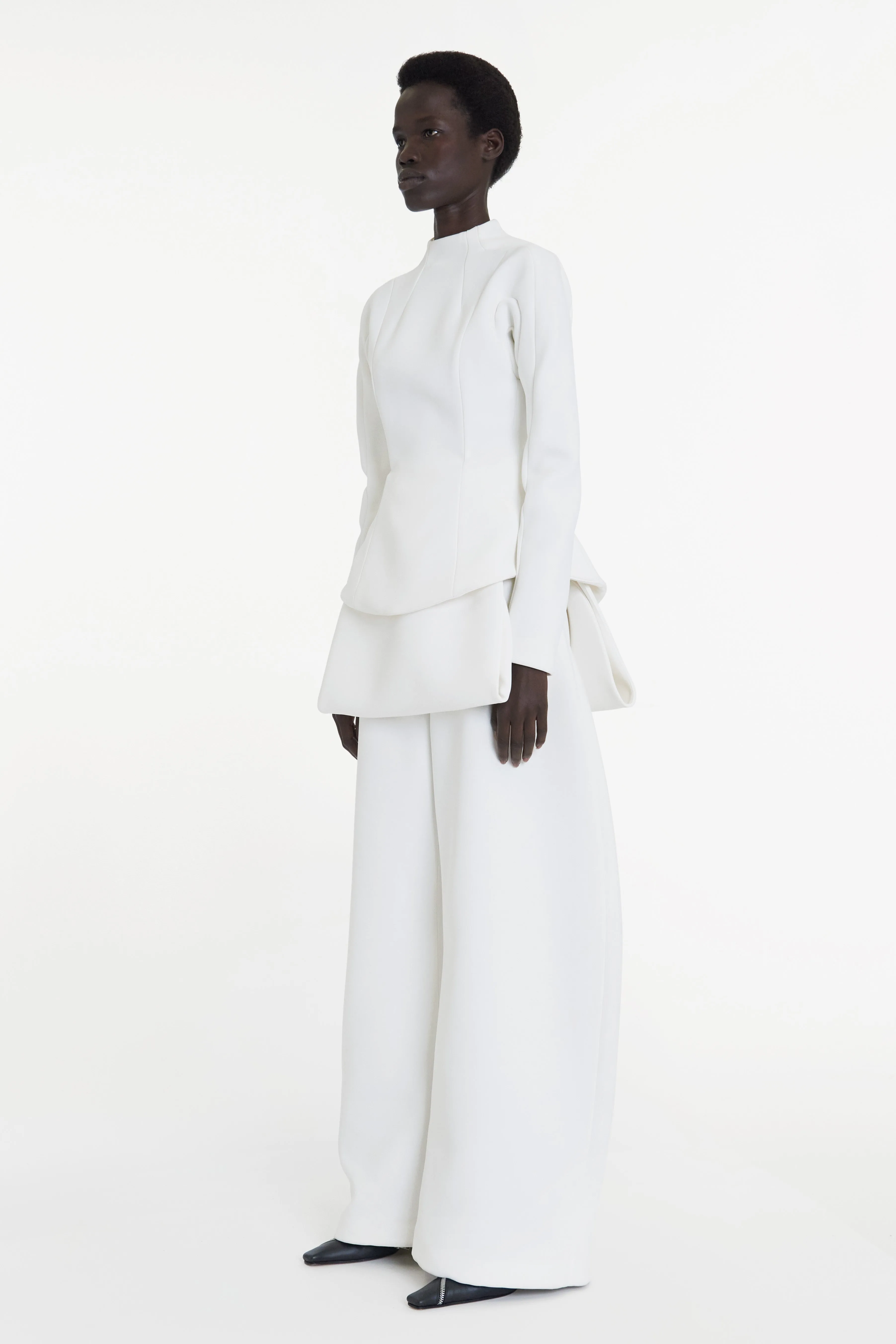 Curved Hem Top White
