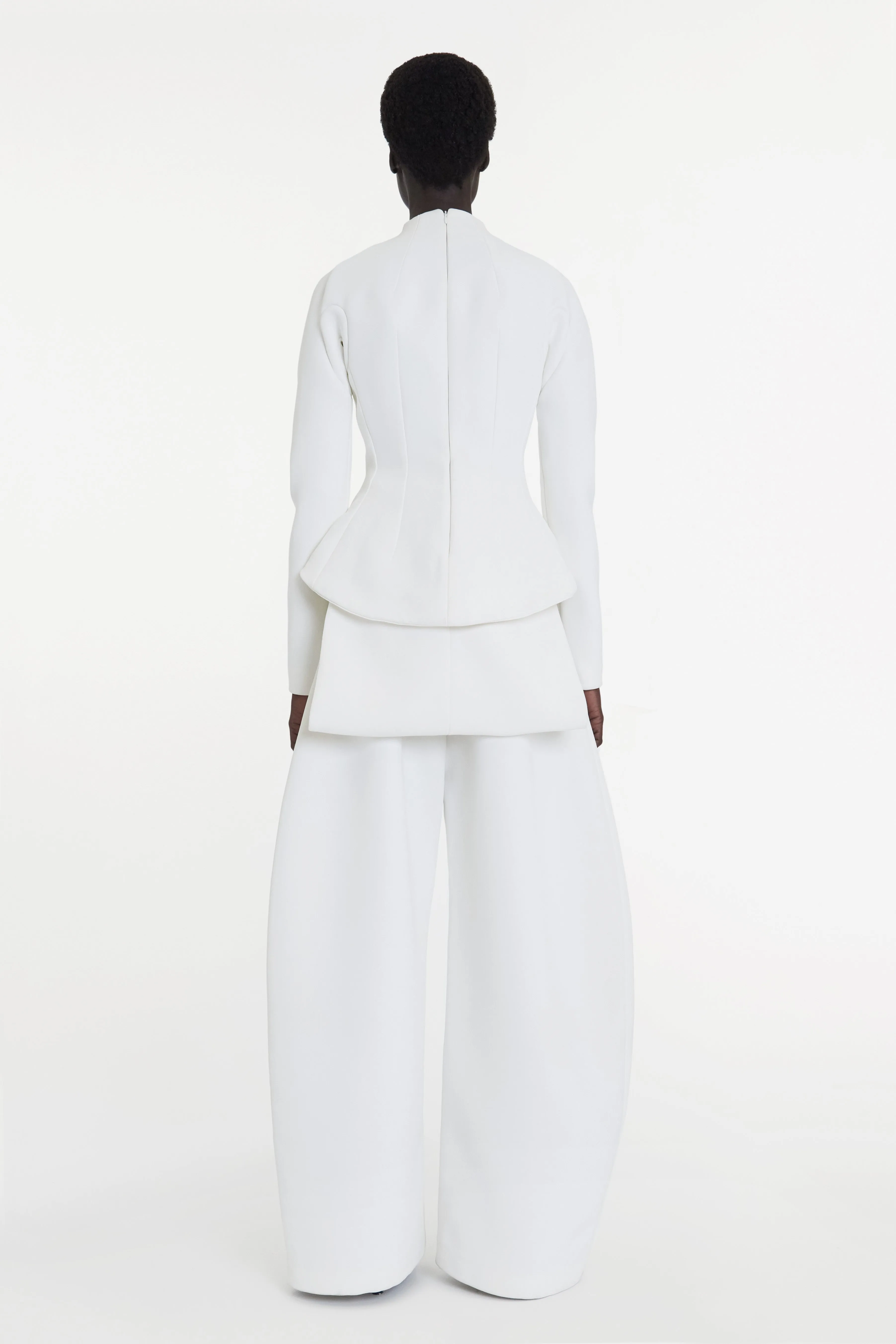 Curved Hem Top White