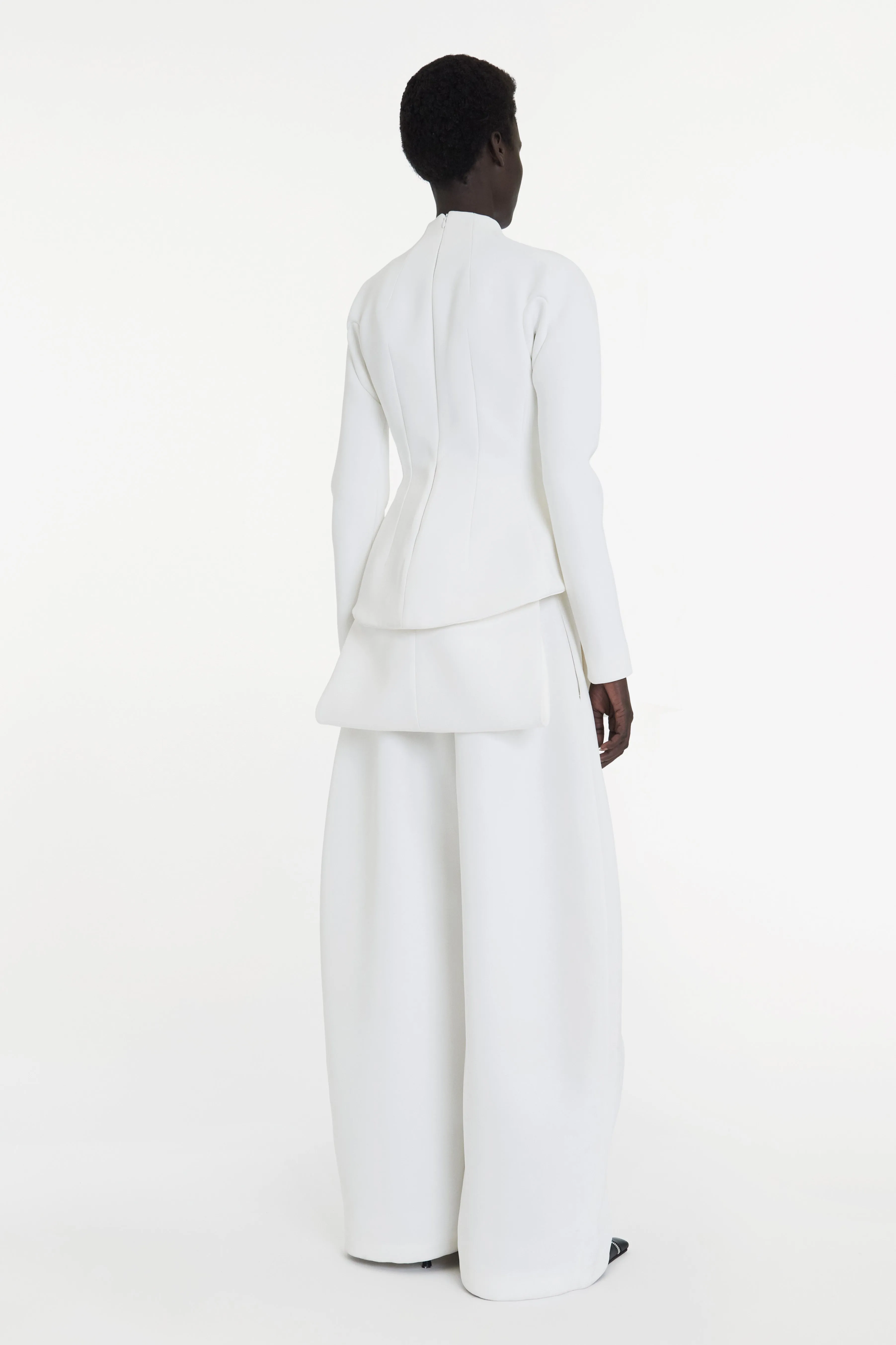 Curved Hem Top White