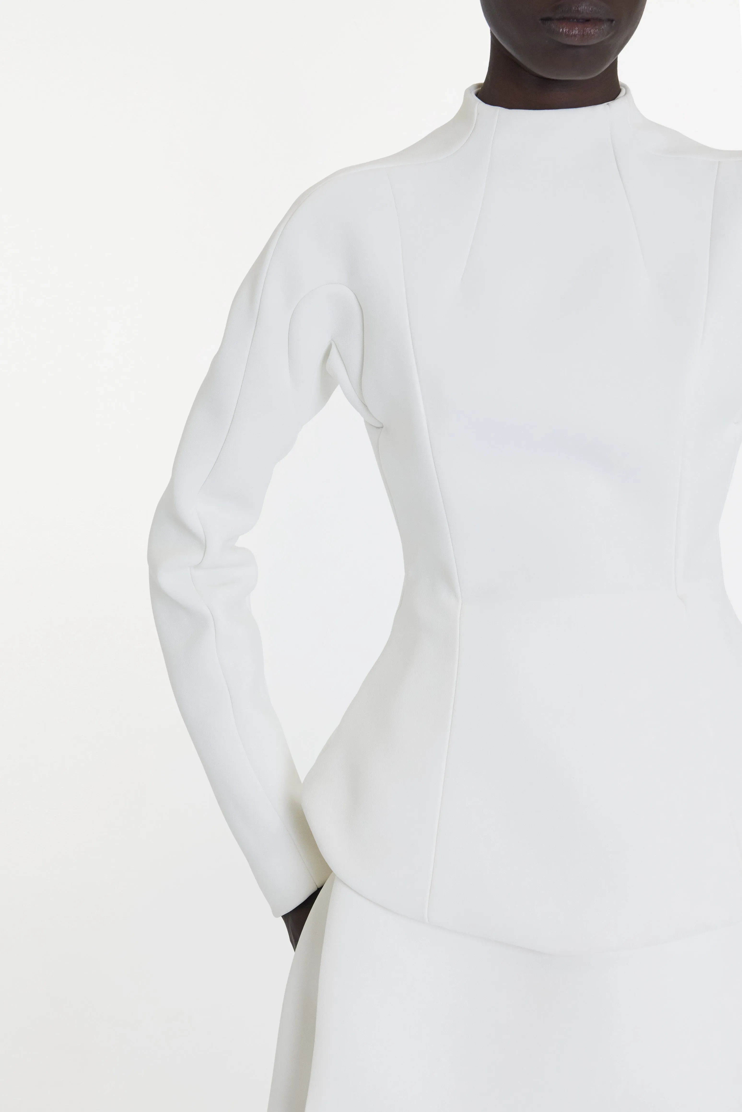 Curved Hem Top White