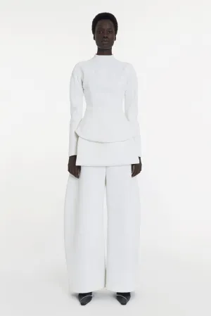 Curved Hem Top White