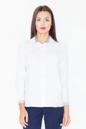 Elegant Button-Up Long Sleeve Shirt for Timeless Style by Figl Model 61519