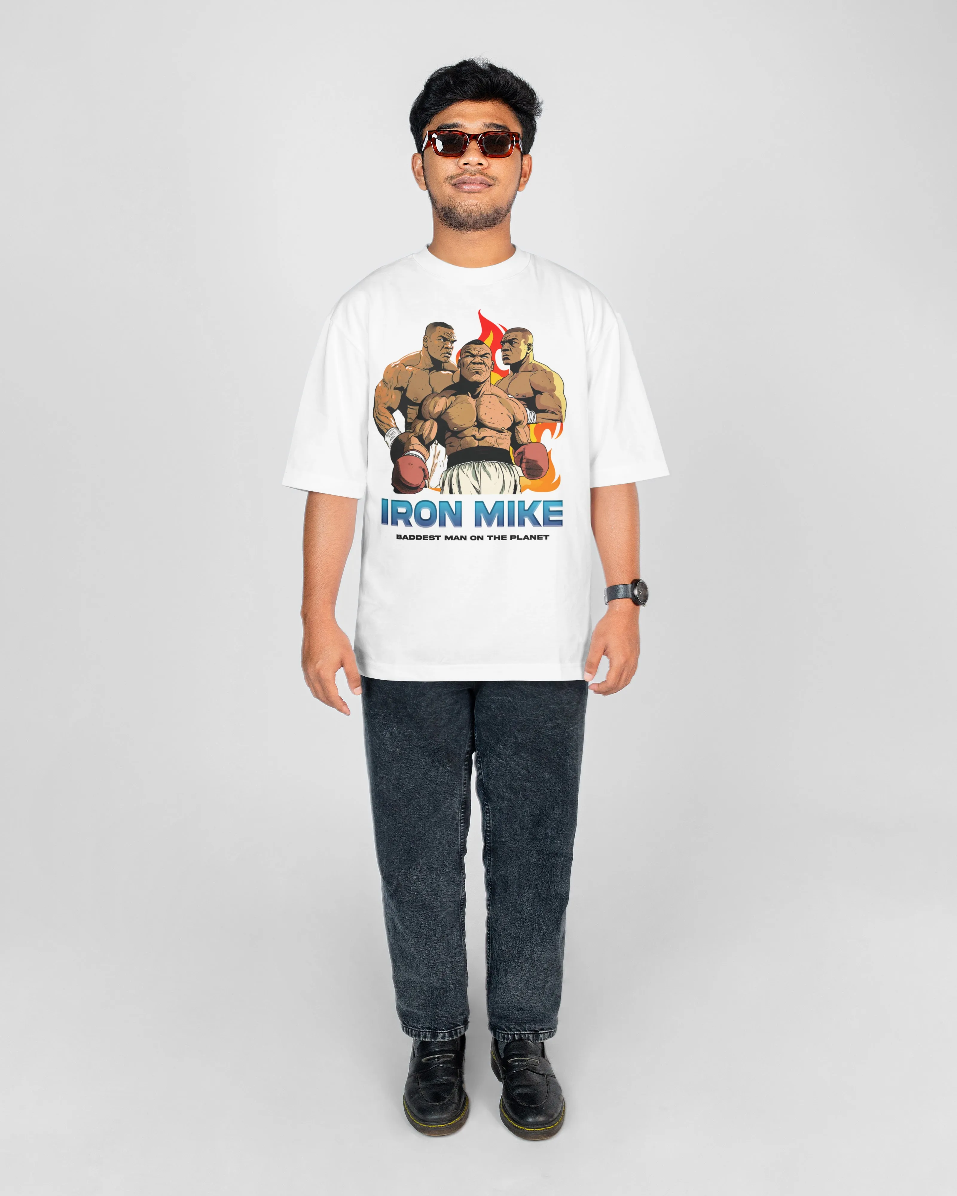 FakeButReal Bootleg Iron Mike White T-Shirt (180 GSM)