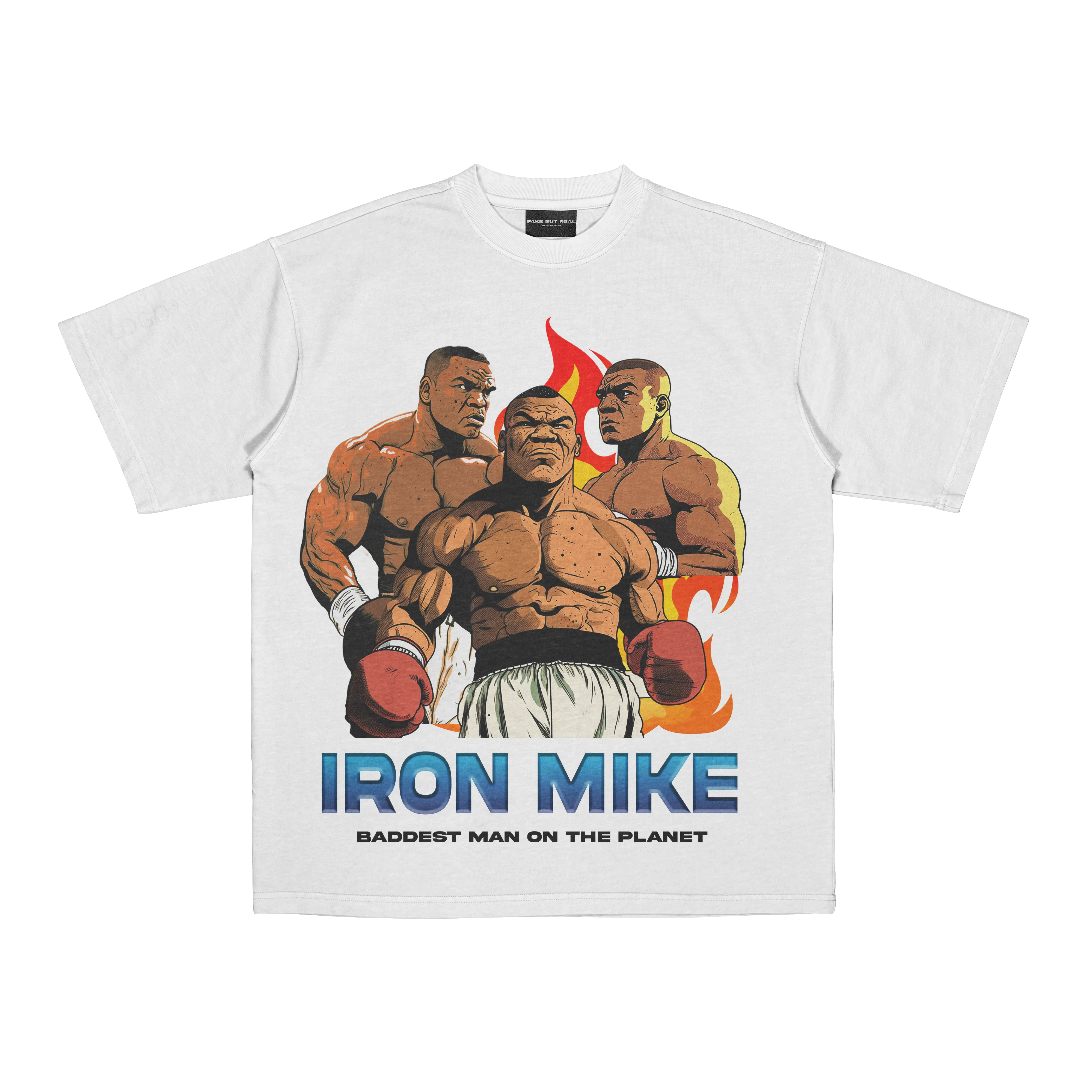 FakeButReal Bootleg Iron Mike White T-Shirt (180 GSM)