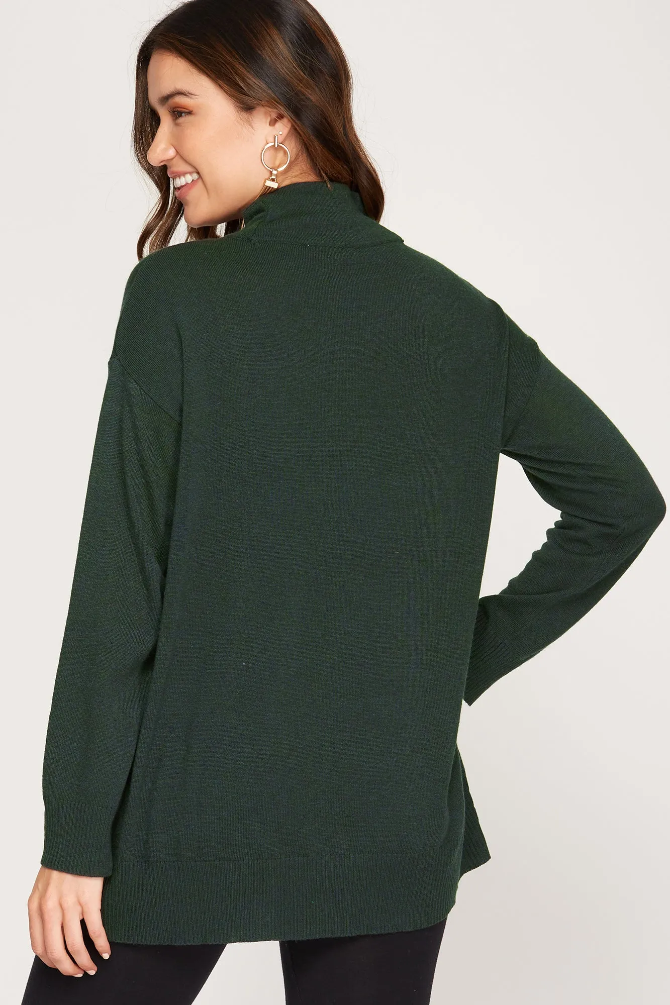 Forrest Green Mock Neck Sweater