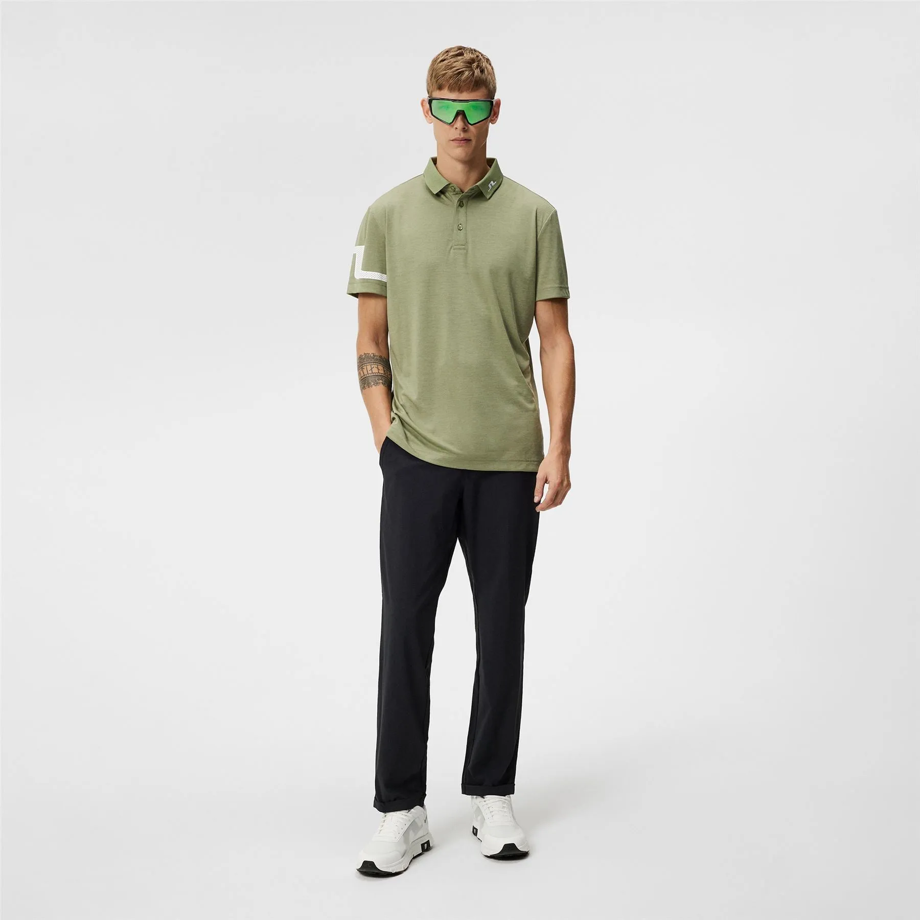 Heath Regular Fit TX Jersey Polo Oil Green Melange - SS24