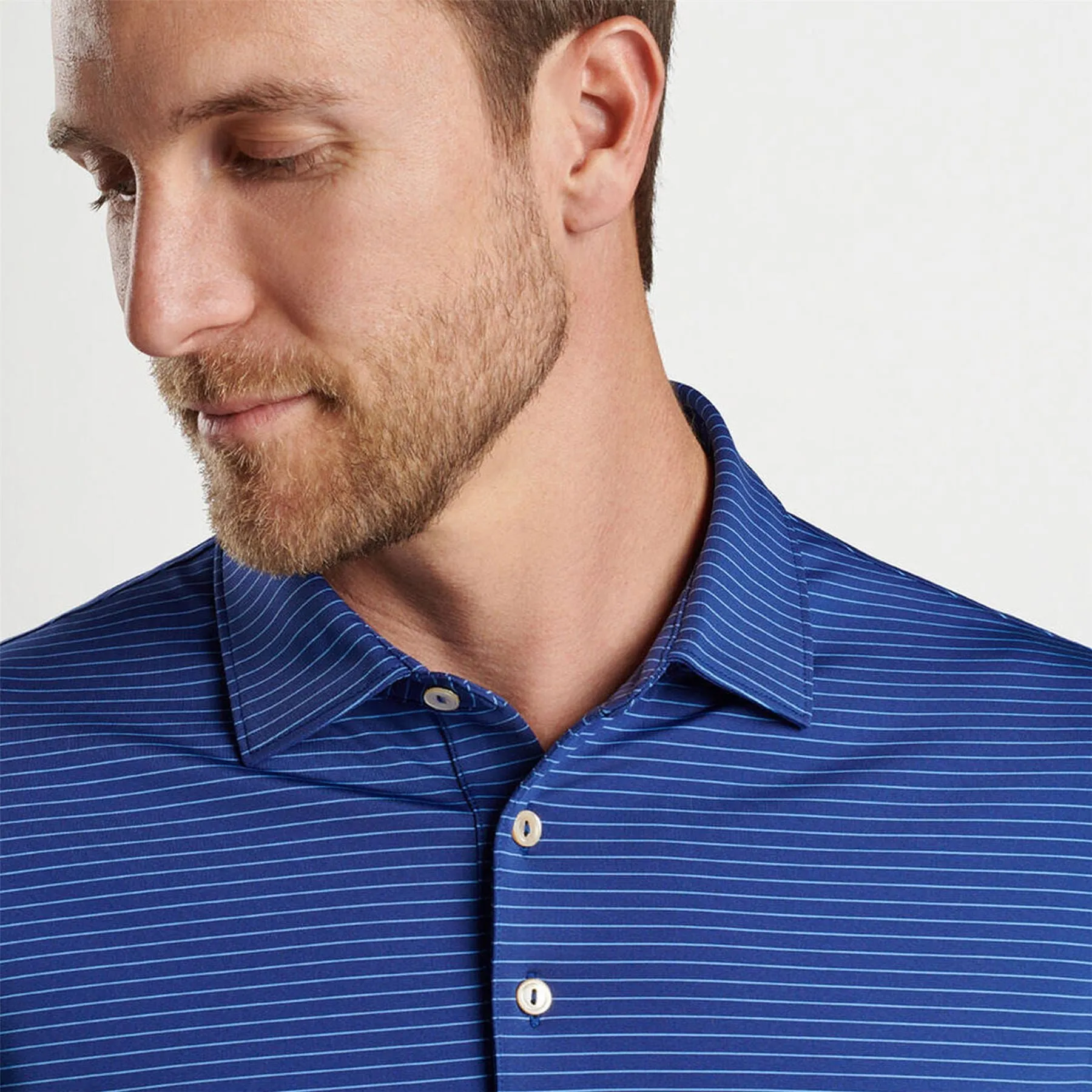 Hemlock Performance Jersey Polo Self Collar Sport Navy - AW24