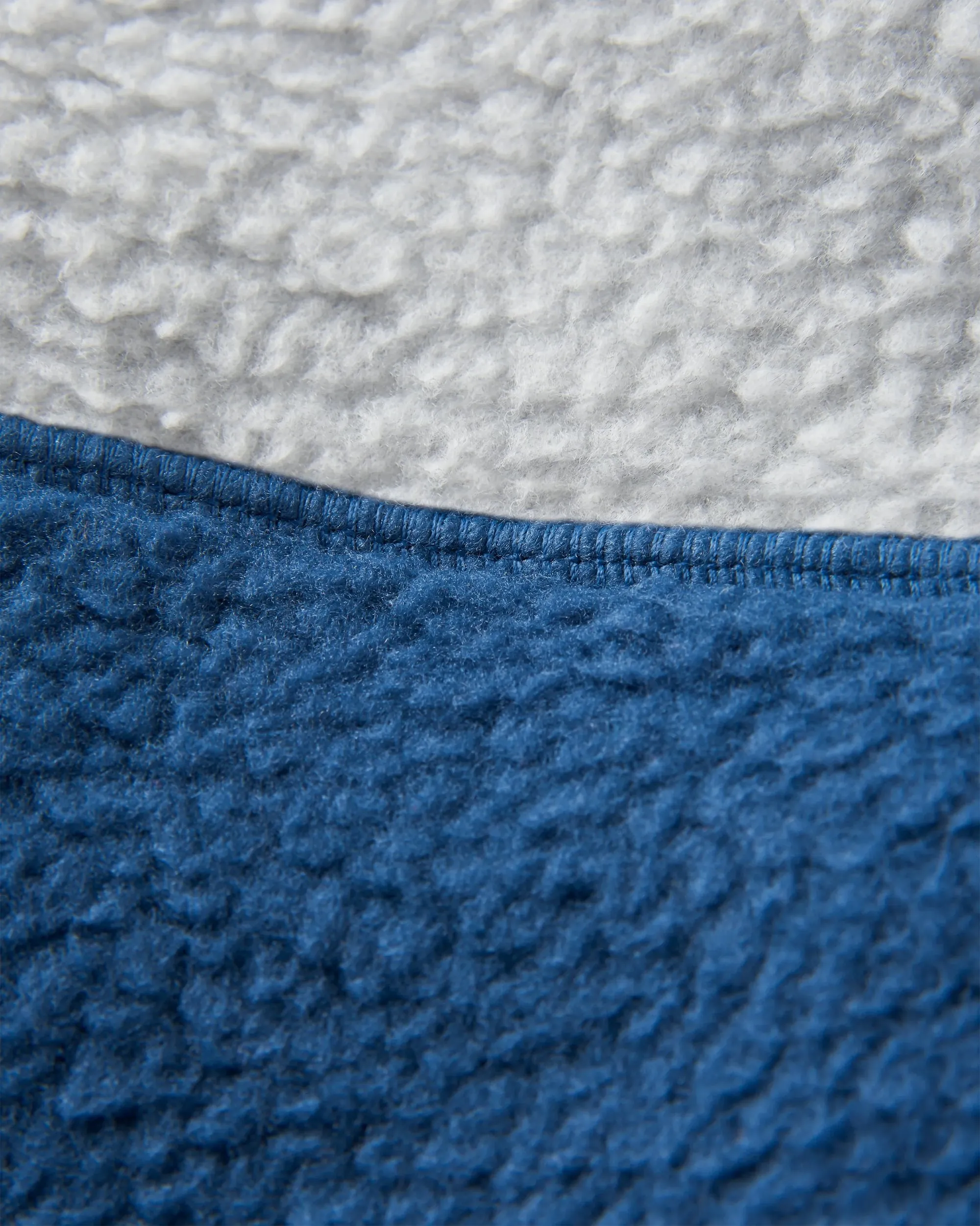 Home Recycled Sherpa Fleece - Grey Marl/Dark Denim