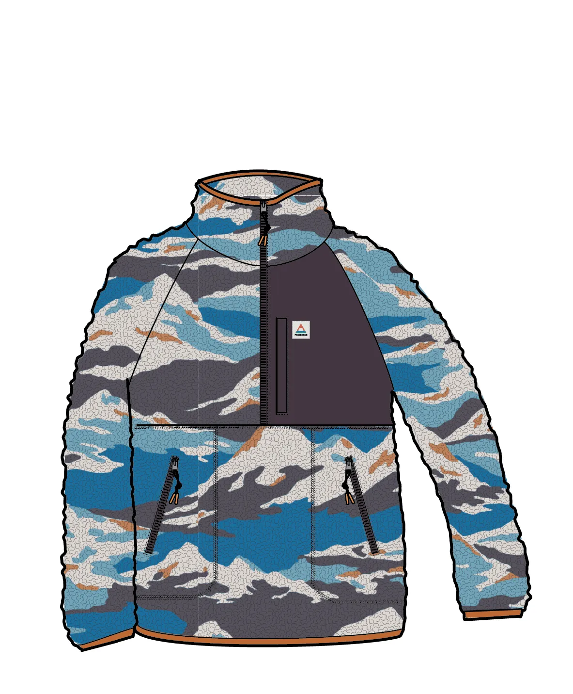 Home Recycled Sherpa Fleece - Mount Scenic Azure Blue