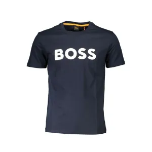 Hugo Boss Blue Cotton Men T-Shirt