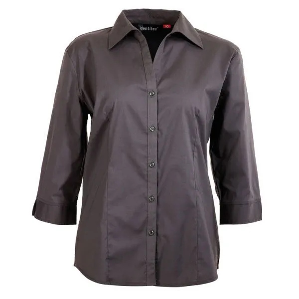 Identitee Women's Charcoal Rodeo 3/4 Sleeve Shirt