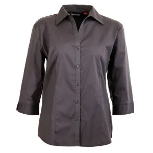 Identitee Women's Charcoal Rodeo 3/4 Sleeve Shirt