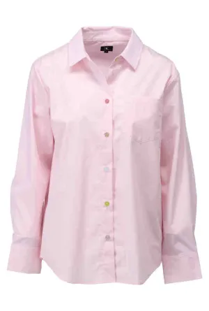 K-design - Blouse met gekleurde knopen (A754barely pink)