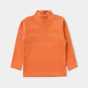 Kids Unisex Thermal Turtle Neck -Orange