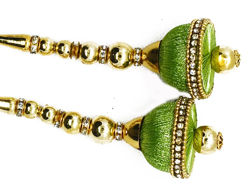 Light Green Golden Designer Latkans