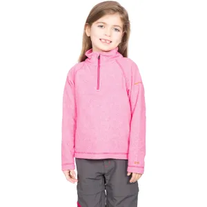 Meadows Girls' 1/2 Zip Fleece Jumper in Pink Lady