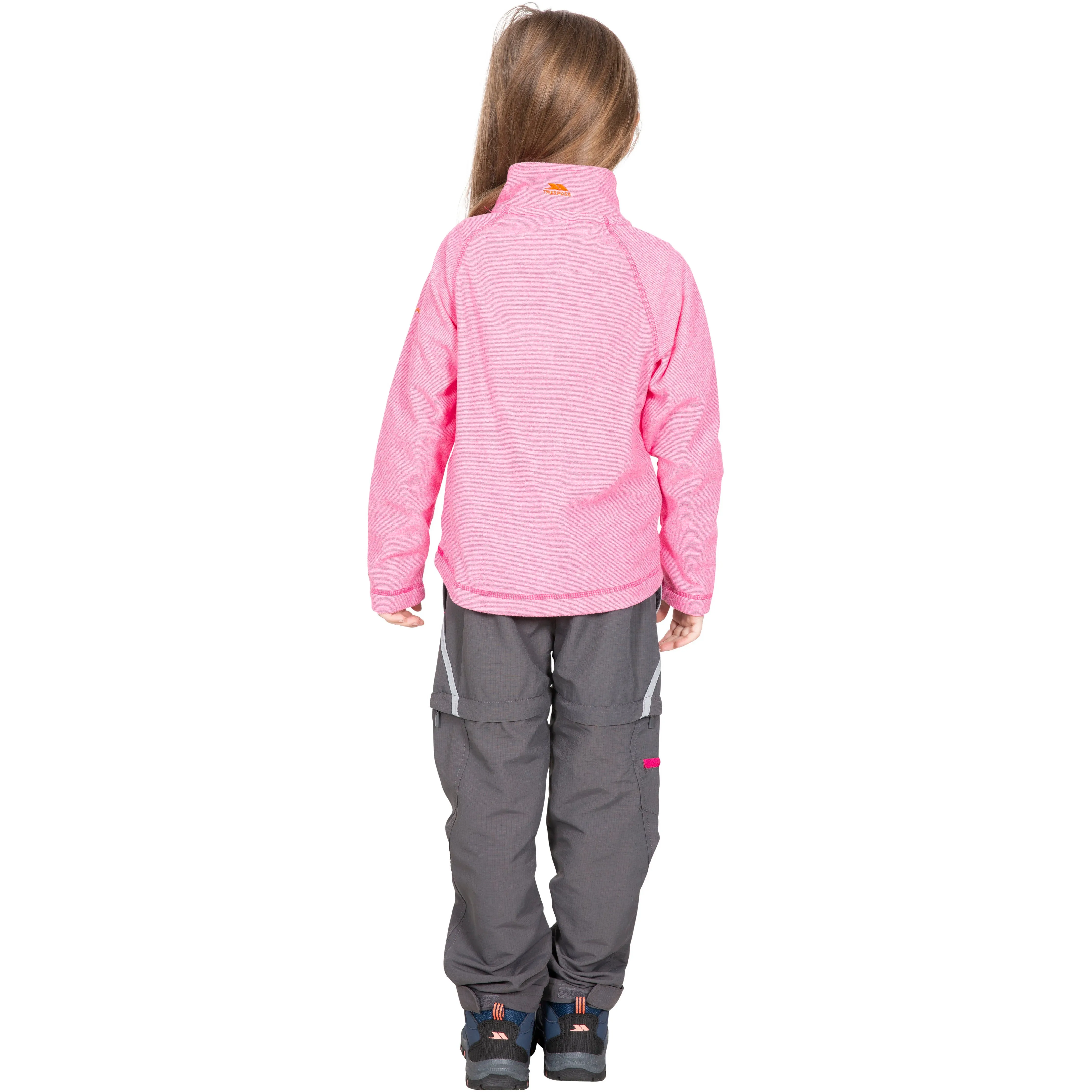 Meadows Girls' 1/2 Zip Fleece Jumper in Pink Lady