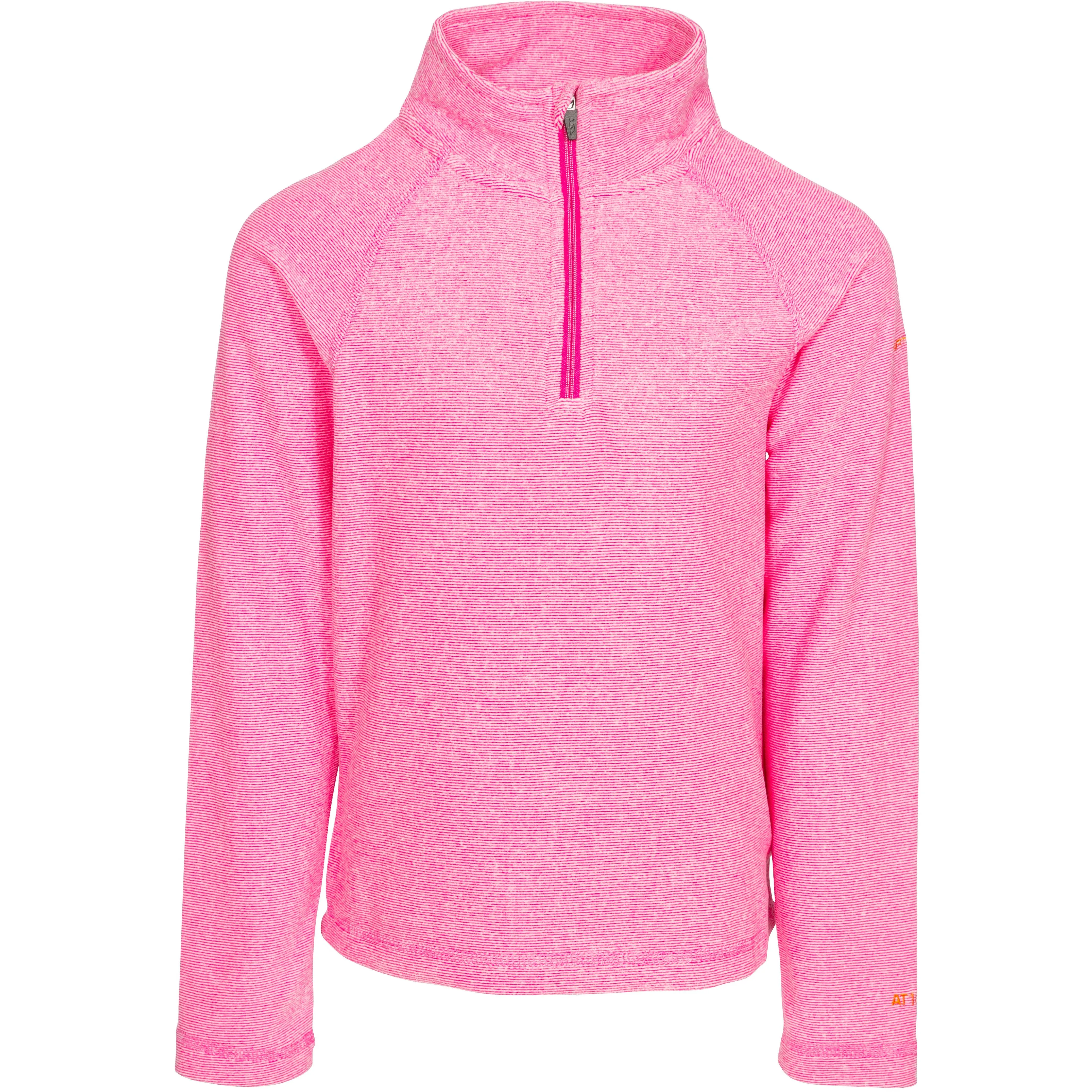 Meadows Girls' 1/2 Zip Fleece Jumper in Pink Lady