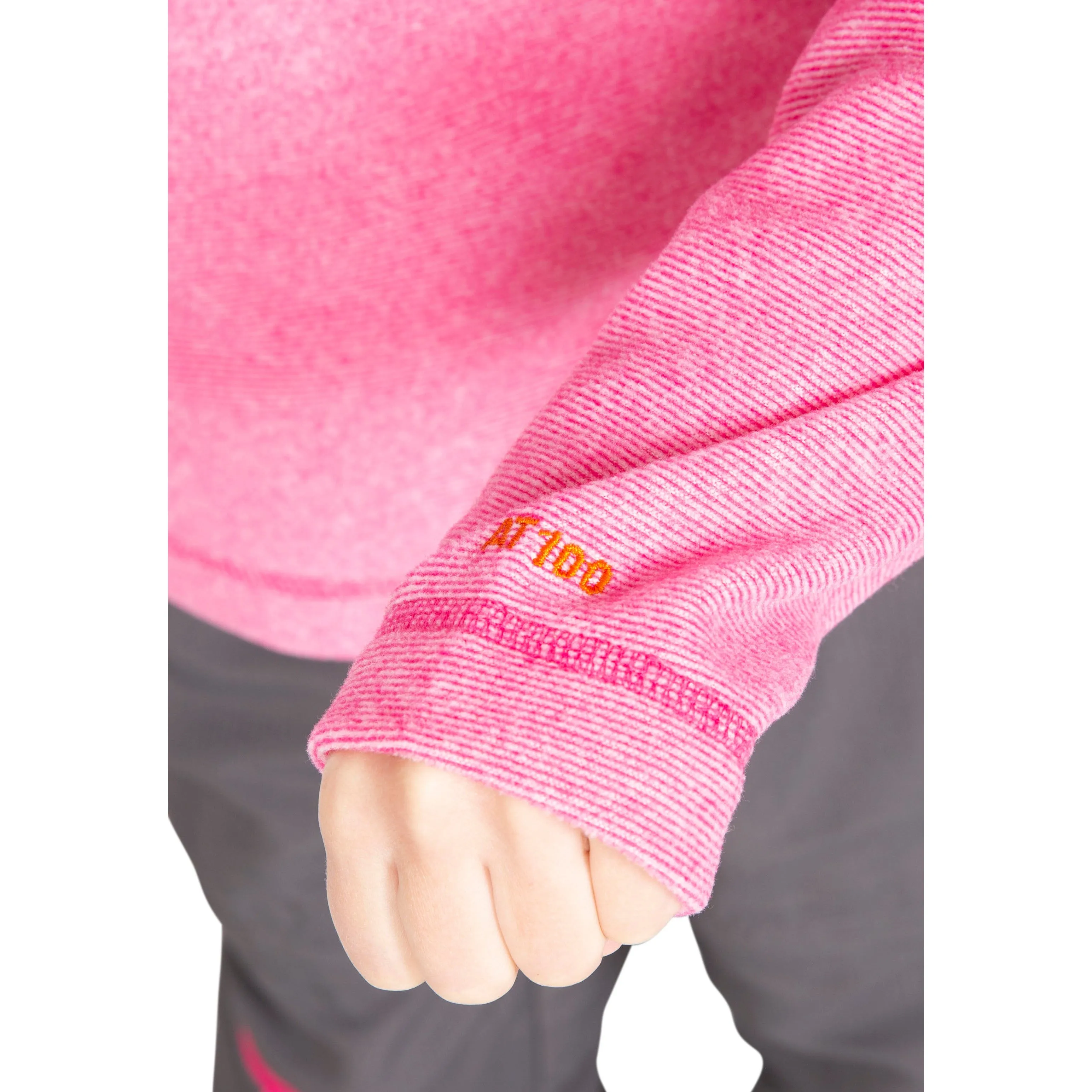 Meadows Girls' 1/2 Zip Fleece Jumper in Pink Lady