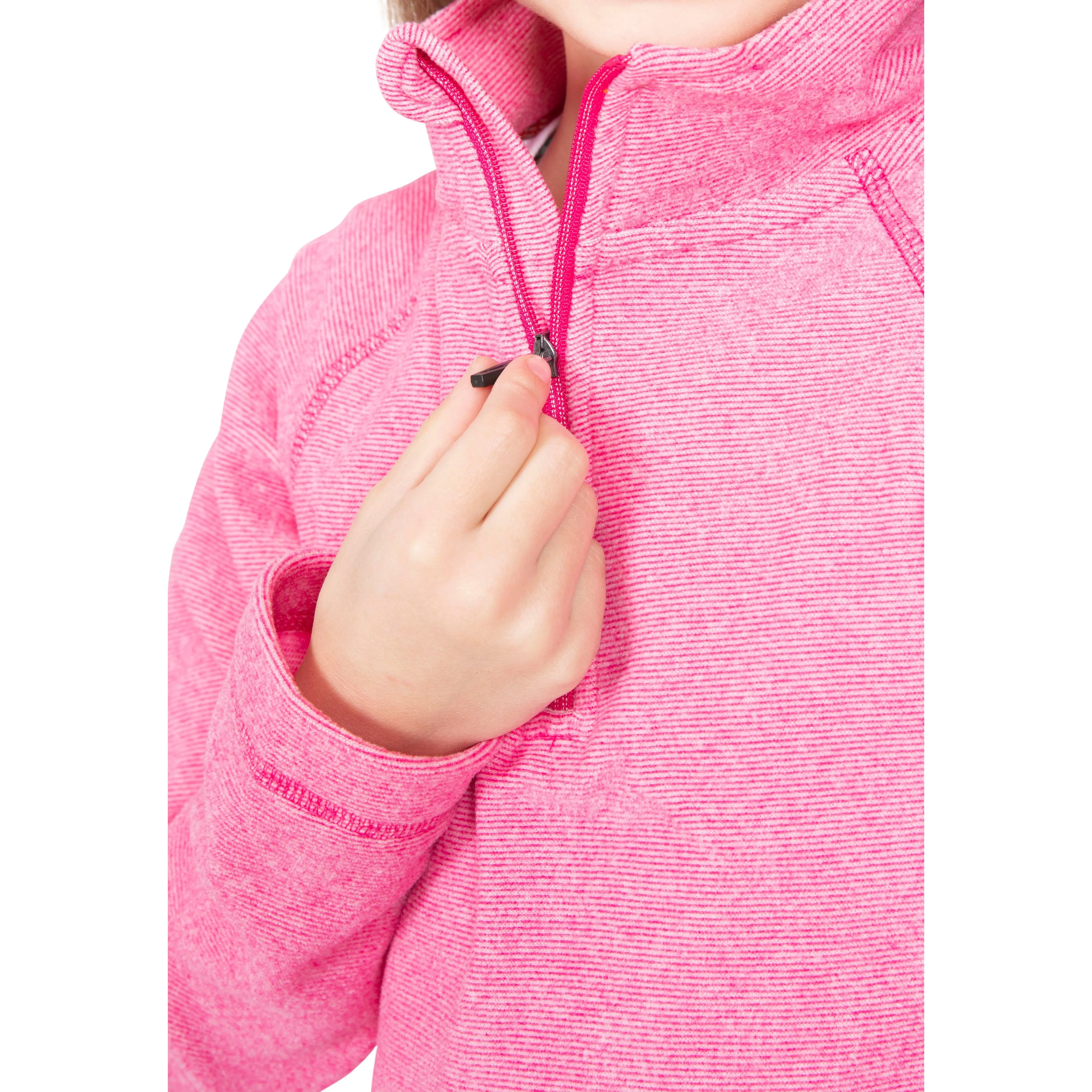 Meadows Girls' 1/2 Zip Fleece Jumper in Pink Lady