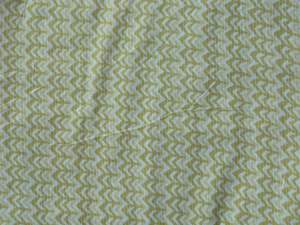 Mint Green Chevron Pure Cotton Kantha Fabric
